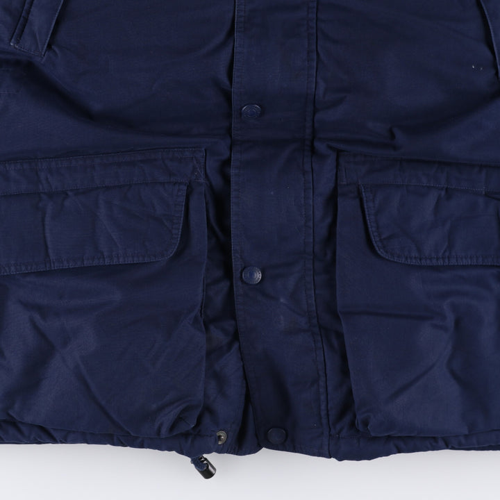 Eddie Bauer Goose Down Parka, Men's Size L polyester navy blue type Vintage Second Hand
