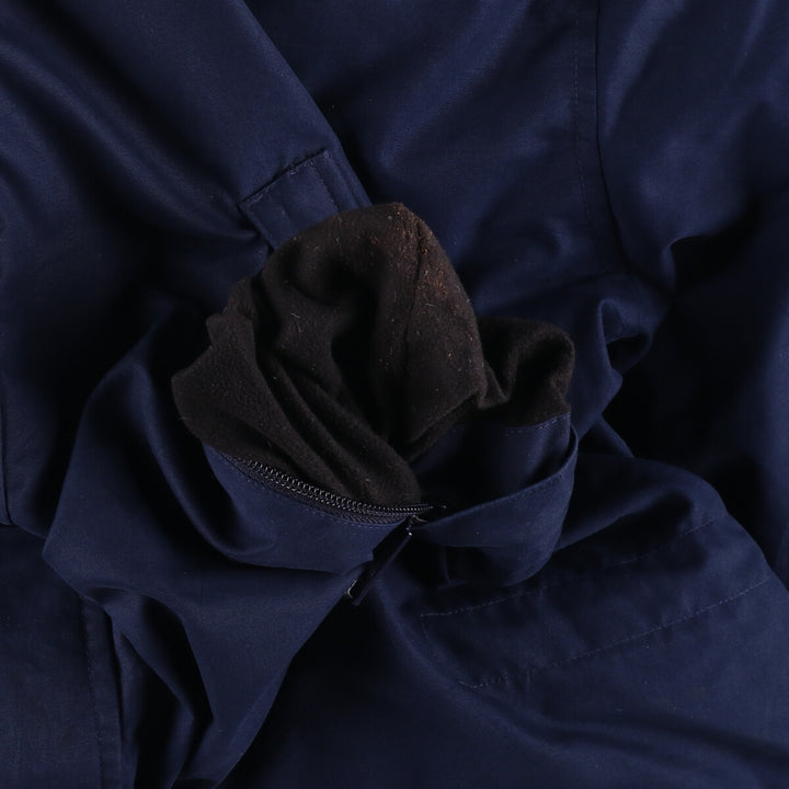 Eddie Bauer Goose Down Parka, Men's Size L polyester navy blue type Vintage Second Hand