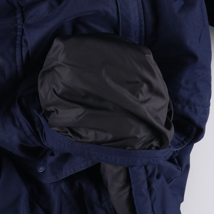 Eddie Bauer Goose Down Parka, Men's Size L polyester navy blue type Vintage Second Hand