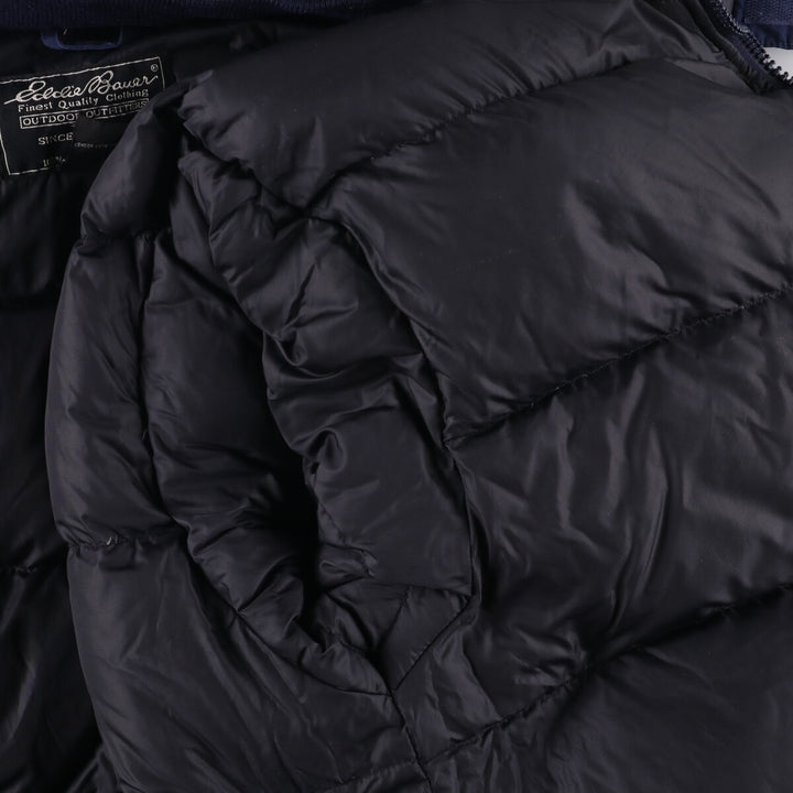Eddie Bauer Goose Down Parka, Men's Size L polyester navy blue type Vintage Second Hand