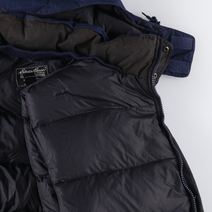 Eddie Bauer Goose Down Parka, Men's Size L polyester navy blue type Vintage Second Hand
