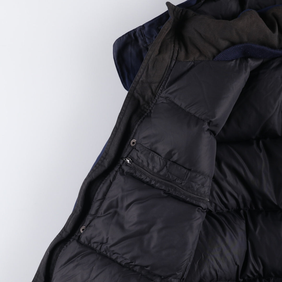 Eddie Bauer Goose Down Parka, Men's Size L polyester navy blue type Vintage Second Hand