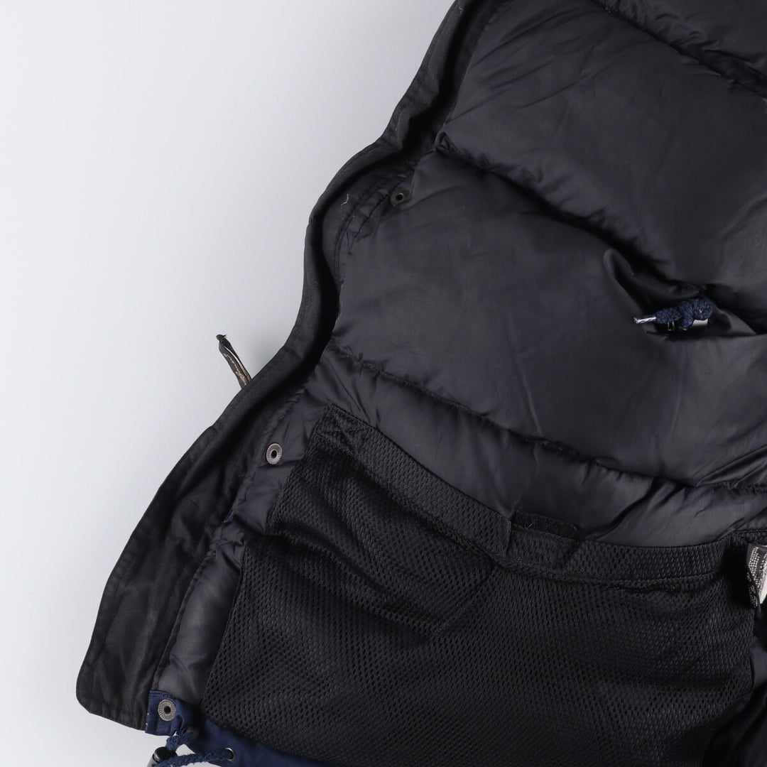 Eddie Bauer Goose Down Parka, Men's Size L polyester navy blue type Vintage Second Hand