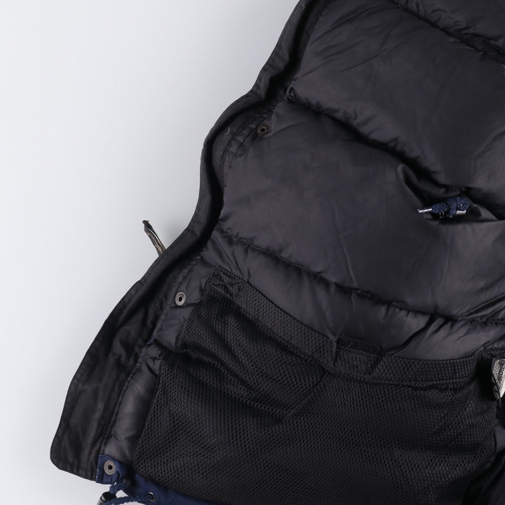 Eddie Bauer Goose Down Parka, Men's Size L polyester navy blue type Vintage Second Hand