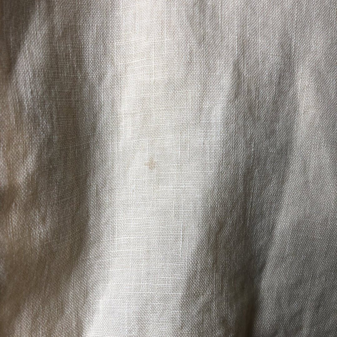 BRUNO WASHABLE LINEN Short Sleeve Open Collar Linen Shirt, Men's Size M linen Beige type Vintage Second Hand