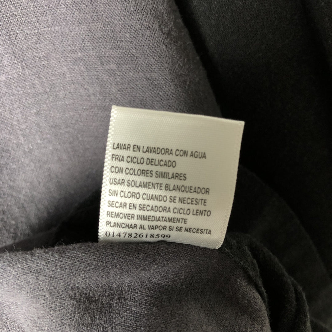 Haggar Short Sleeve Open Collar Linen Box Shirt, Men's XL linen black type Vintage Second Hand