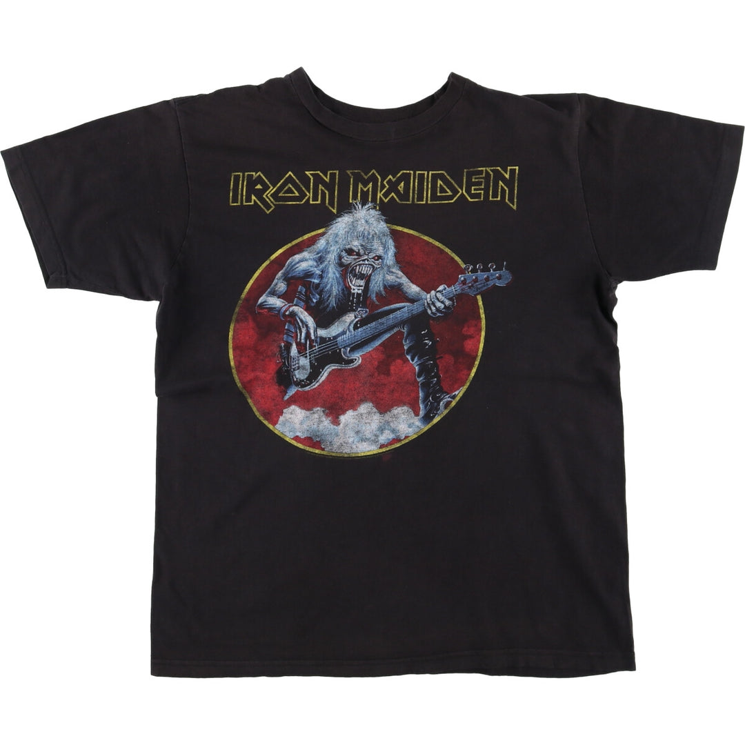 00'S IRON MAIDEN Band T-shirt, Men's XL size unclear black type Vintage Second Hand