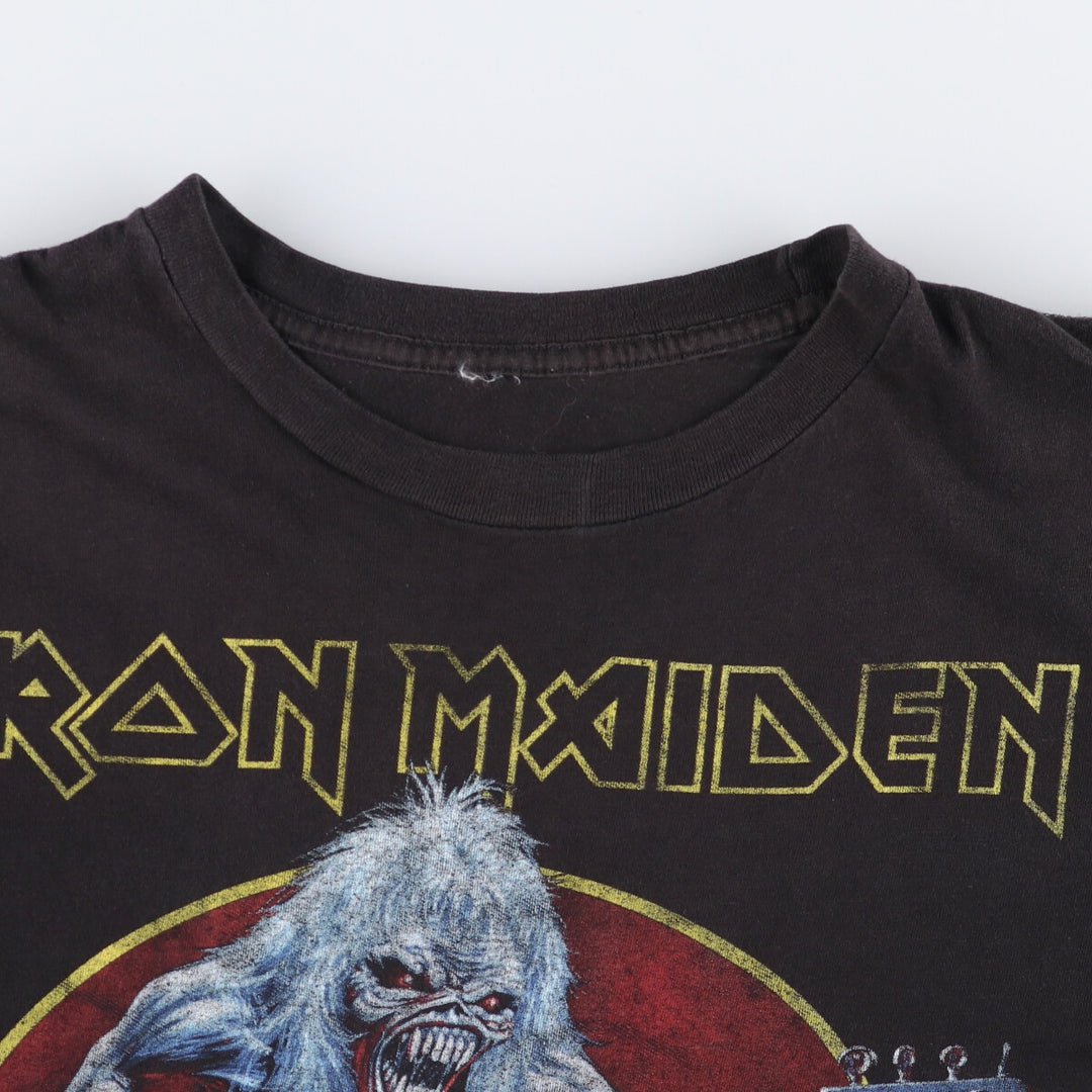00'S IRON MAIDEN Band T-shirt, Men's XL size unclear black type Vintage Second Hand