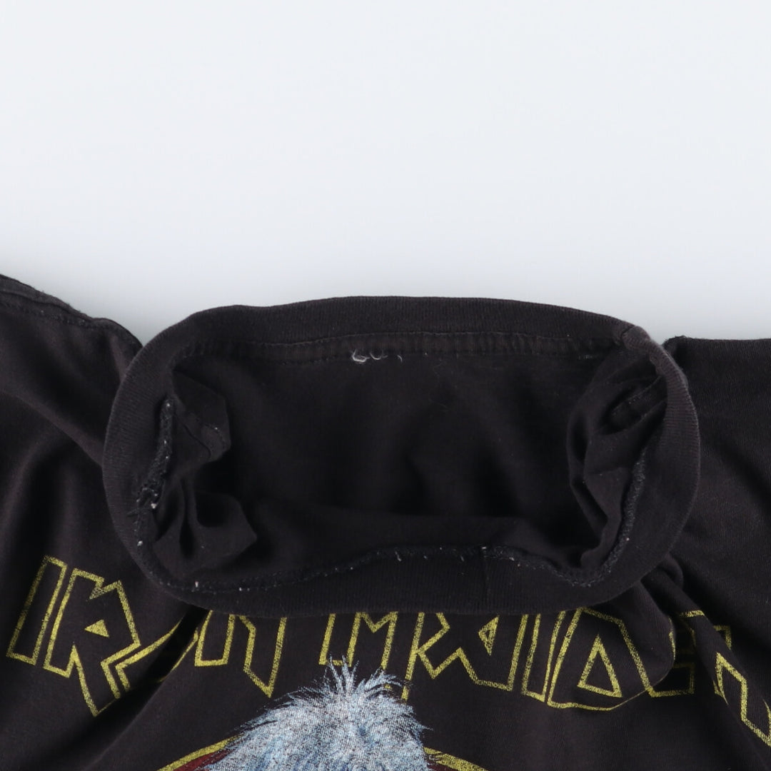 00'S IRON MAIDEN Band T-shirt, Men's XL size unclear black type Vintage Second Hand