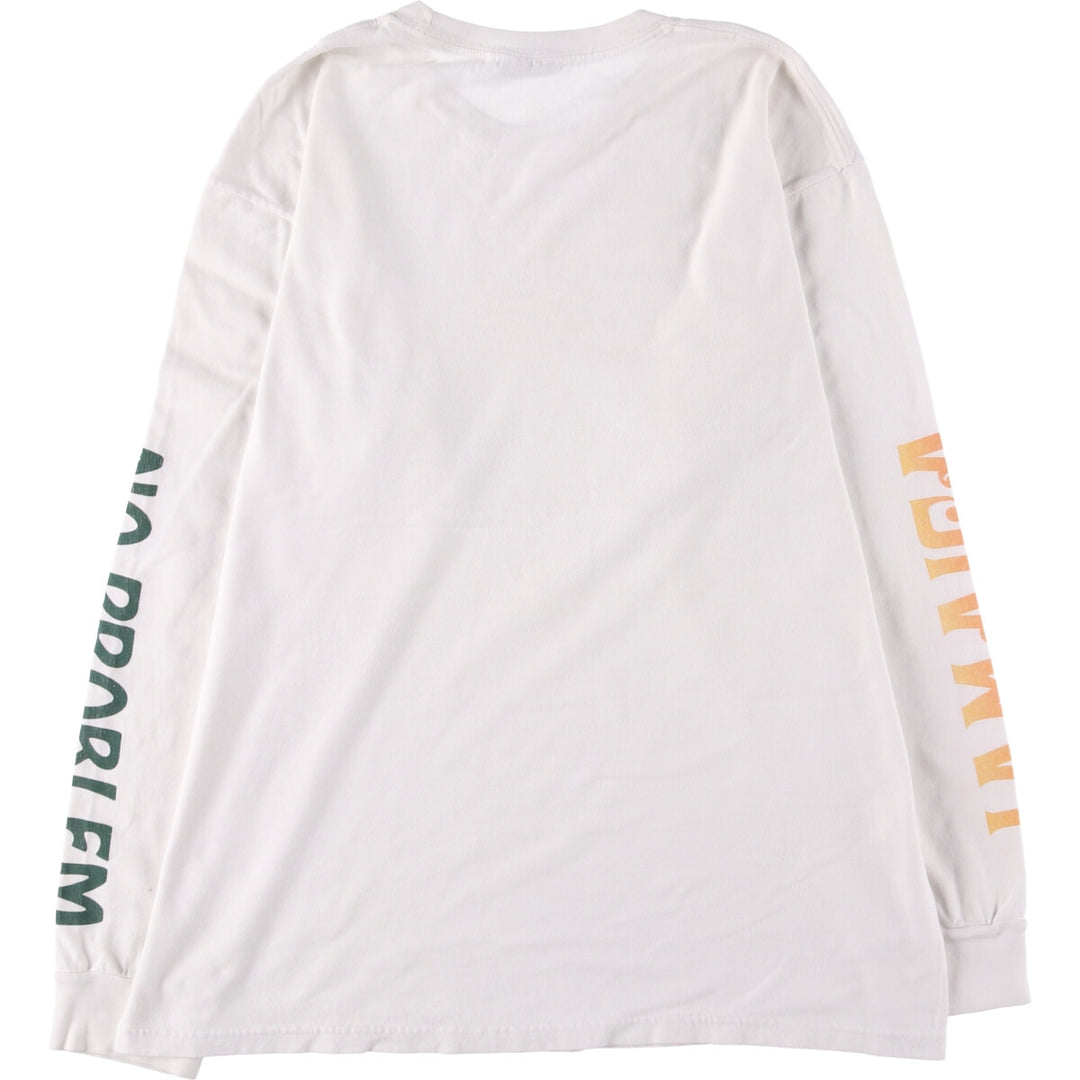 STUSSY Long T-shirt, Men's size L cotton white type Vintage Second Hand