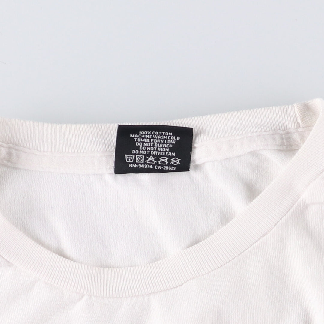 STUSSY Long T-shirt, Men's size L cotton white type Vintage Second Hand