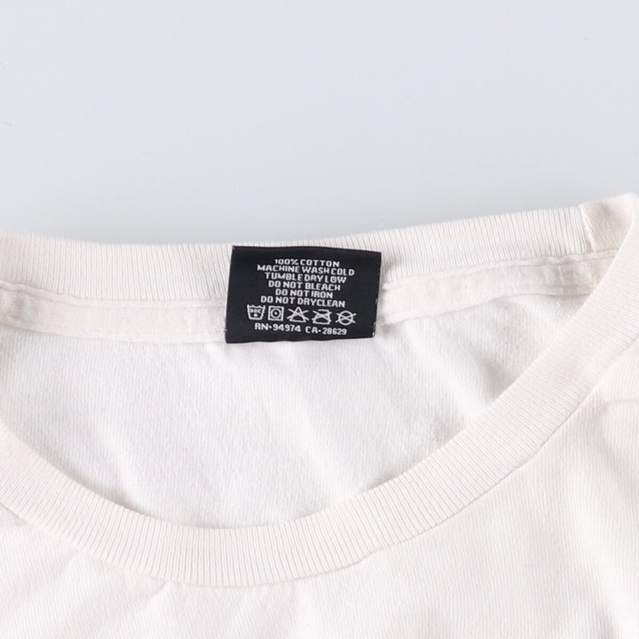 STUSSY Long T-shirt, Men's size L cotton white type Vintage Second Hand