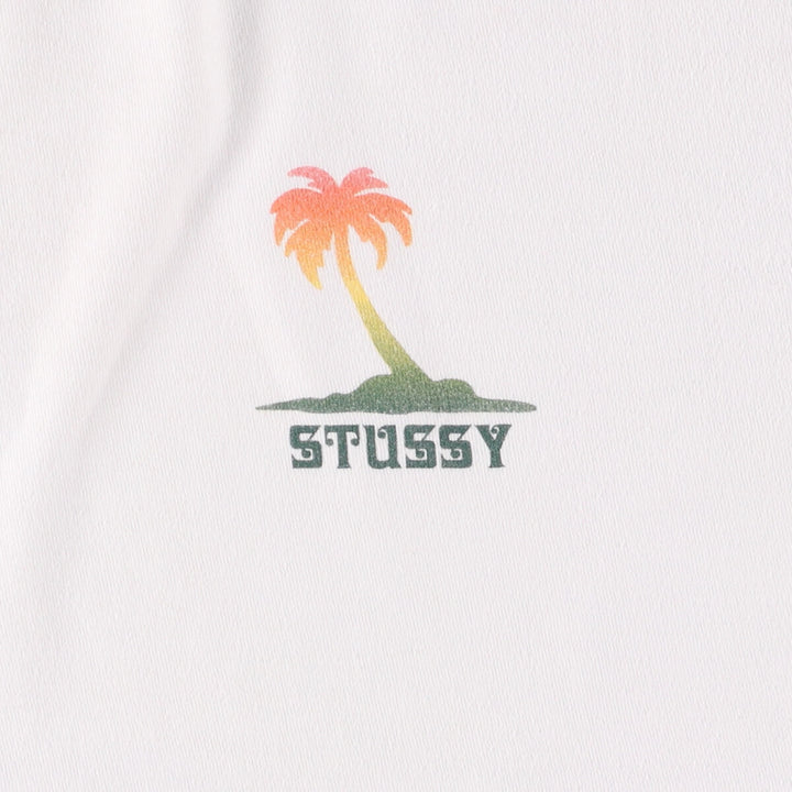 STUSSY Long T-shirt, Men's size L cotton white type Vintage Second Hand