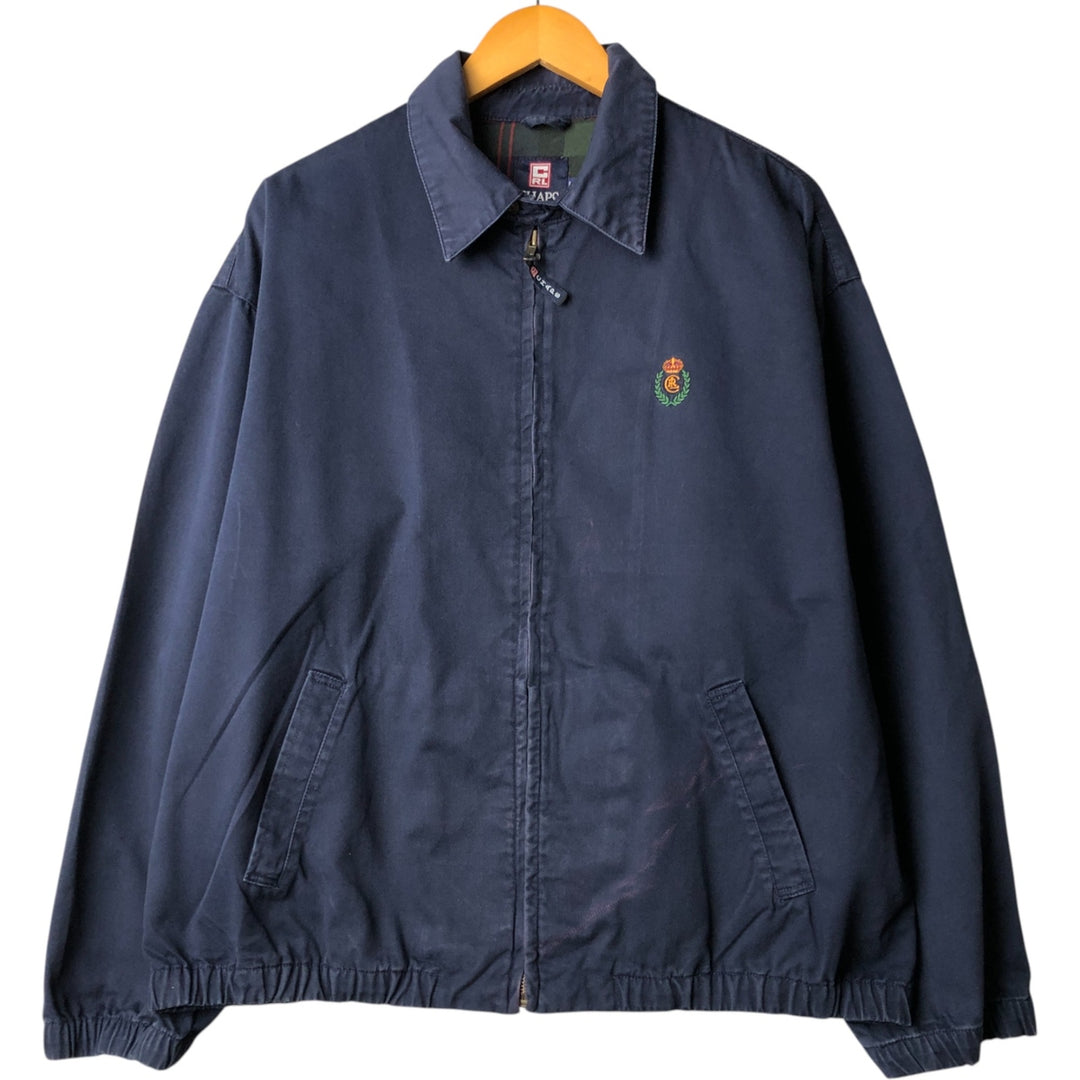 Vintage 90'S Ralph Lauren Chaps swing top sports jacket, size L, men's cotton navy blue type Vintage Second Hand