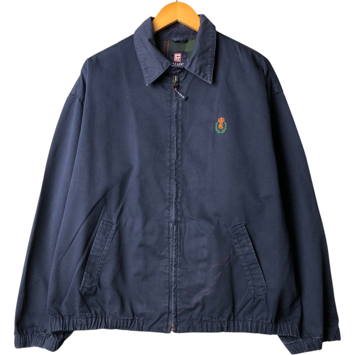 Vintage 90'S Ralph Lauren Chaps swing top sports jacket, size L, men's cotton navy blue type Vintage Second Hand