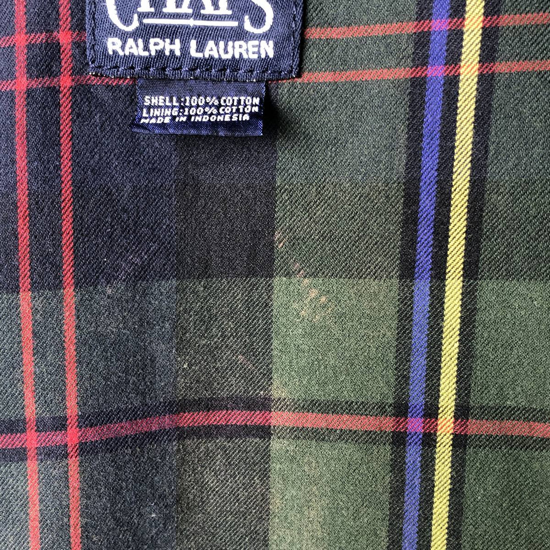 Vintage 90'S Ralph Lauren Chaps swing top sports jacket, size L, men's cotton navy blue type Vintage Second Hand