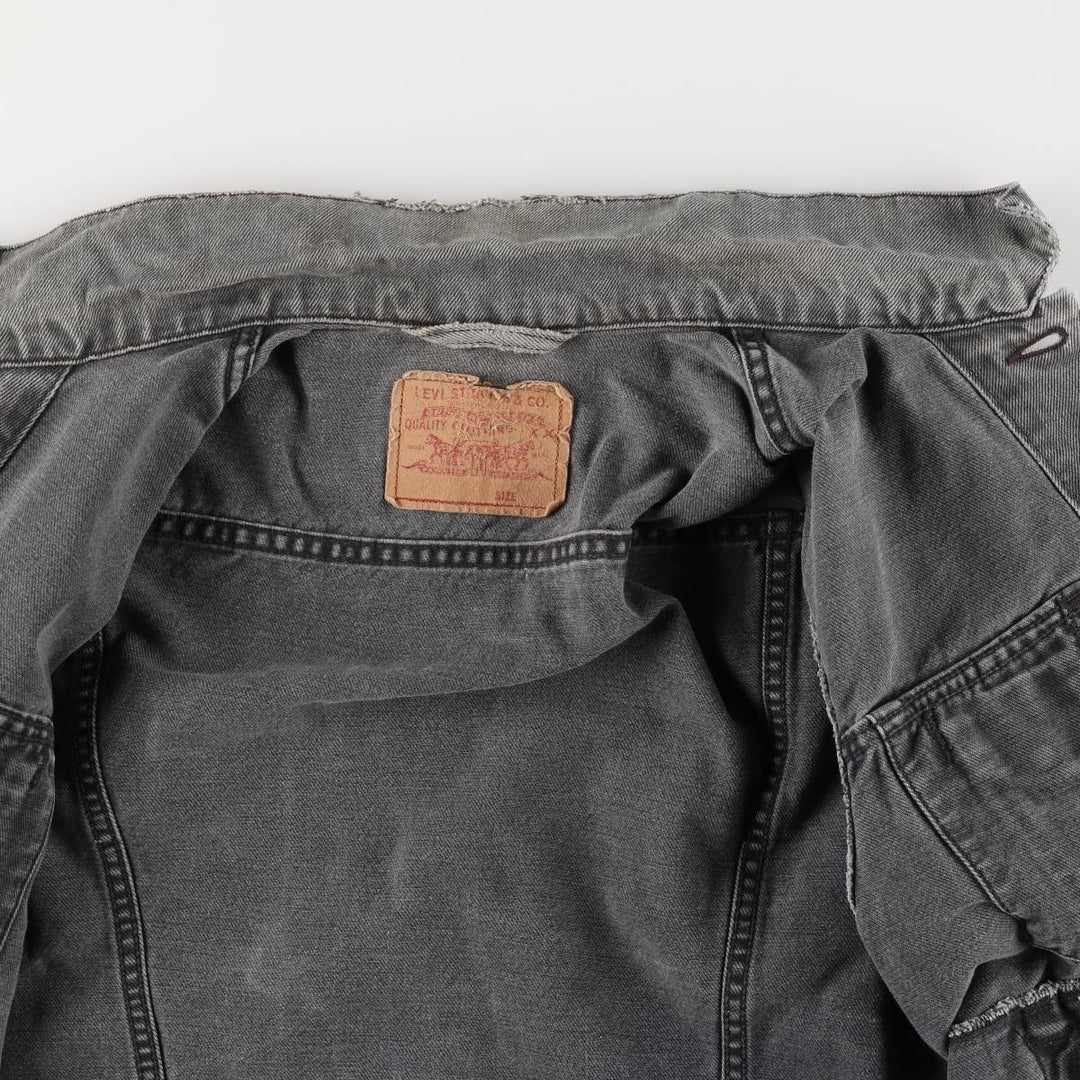 Vintage Levi's black denim jacket, size XL, men's unclear black type Vintage Second Hand