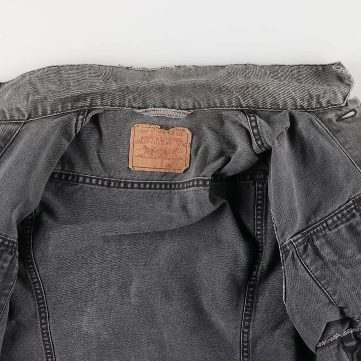 Vintage Levi's black denim jacket, size XL, men's unclear black type Vintage Second Hand