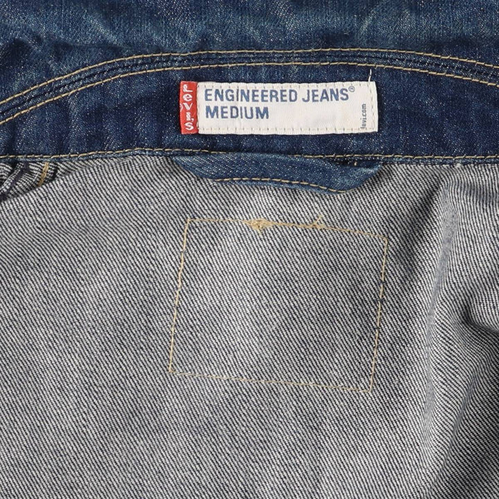 Dark navy 2000'S Levi's Engineered Euro Model 70100-0843 draped denim jacket, men's size M cotton blue type Vintage Second Hand