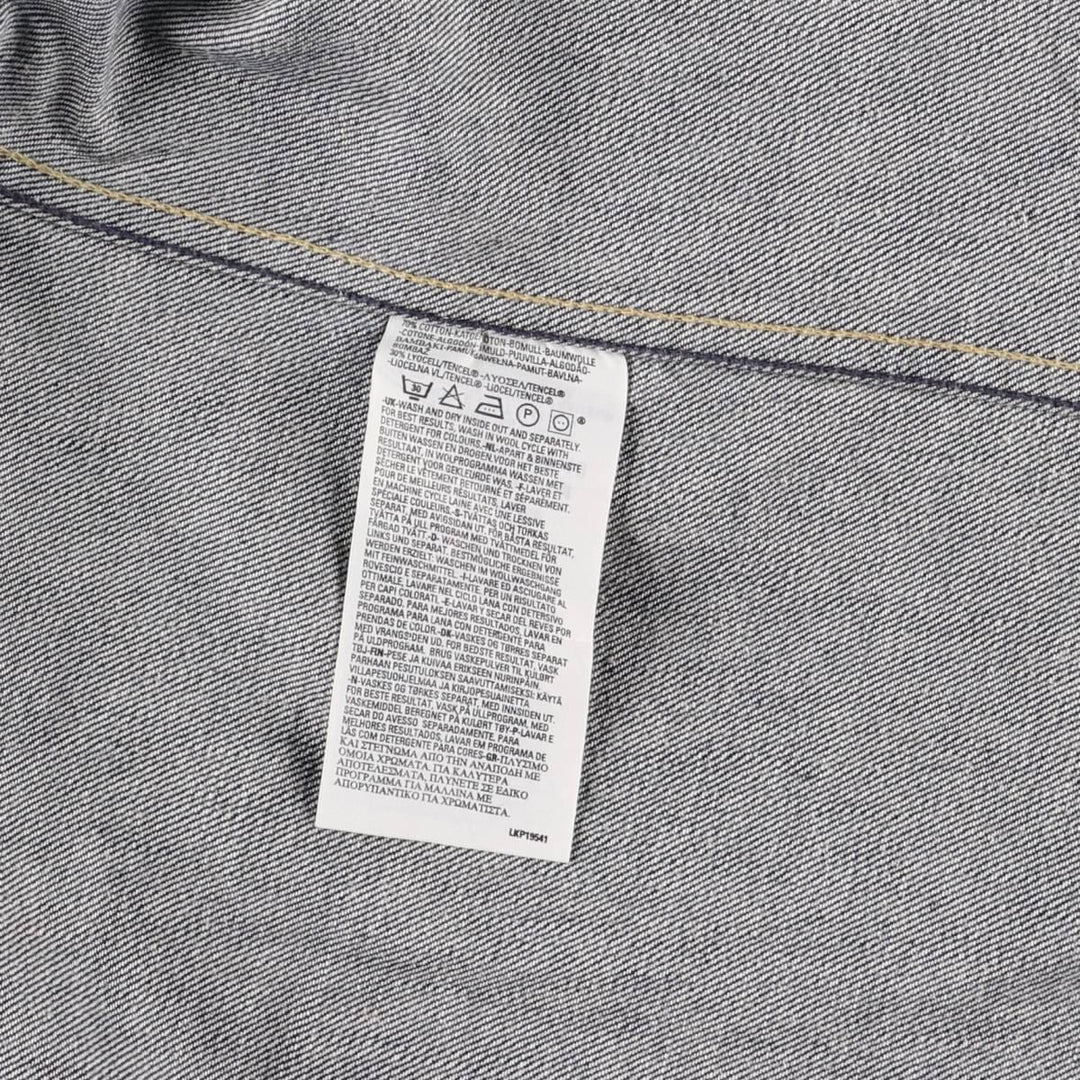 Dark navy 2000'S Levi's Engineered Euro Model 70100-0843 draped denim jacket, men's size M cotton blue type Vintage Second Hand