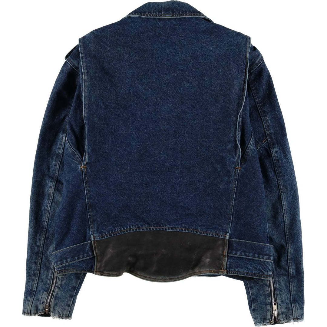 Harley-Davidson denim jacket, double rider jacket, men's size L cotton blue type Vintage Second Hand