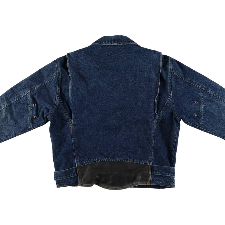 Harley-Davidson denim jacket, double rider jacket, men's size L cotton blue type Vintage Second Hand