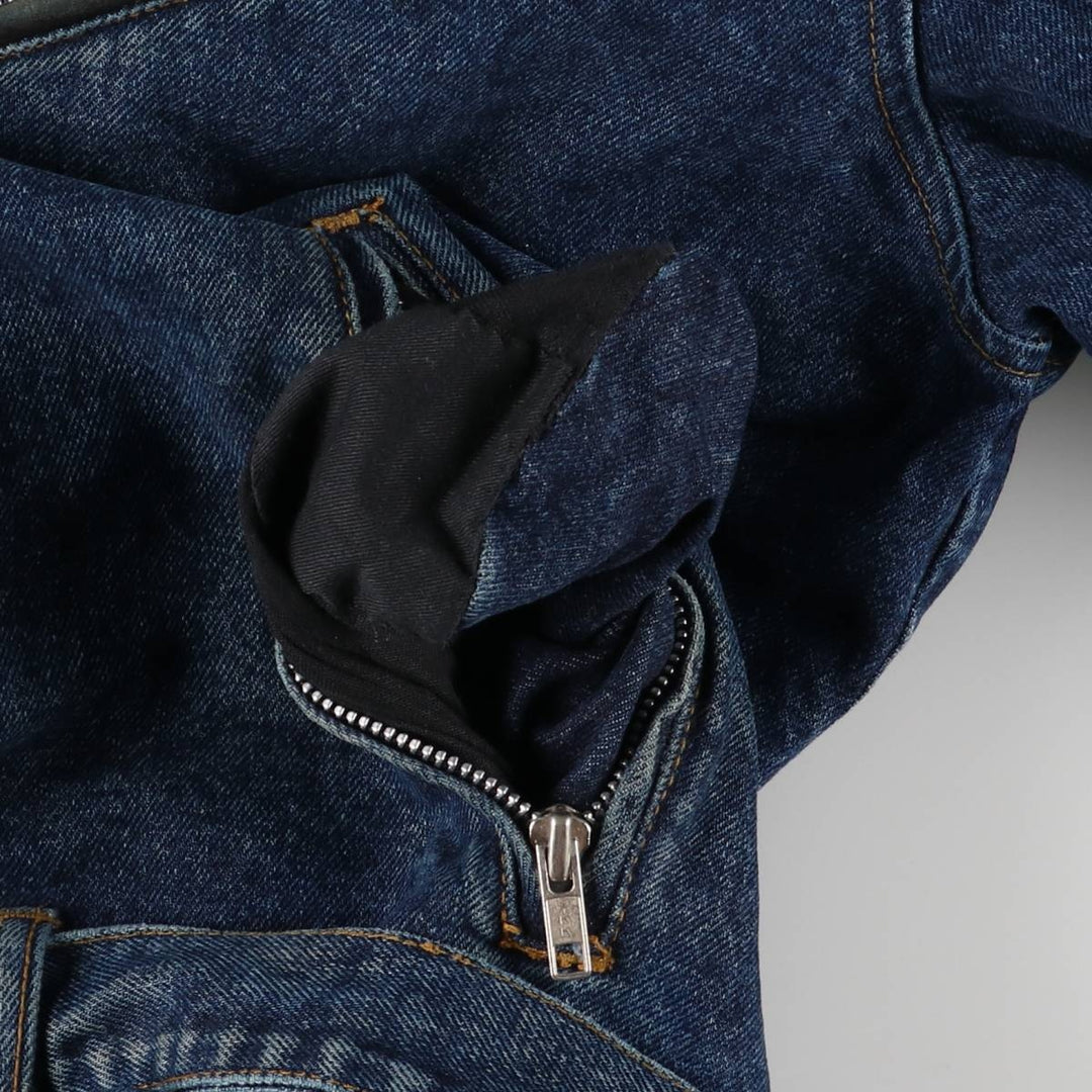 Harley-Davidson denim jacket, double rider jacket, men's size L cotton blue type Vintage Second Hand