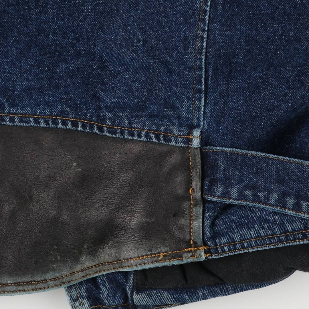 Harley-Davidson denim jacket, double rider jacket, men's size L cotton blue type Vintage Second Hand