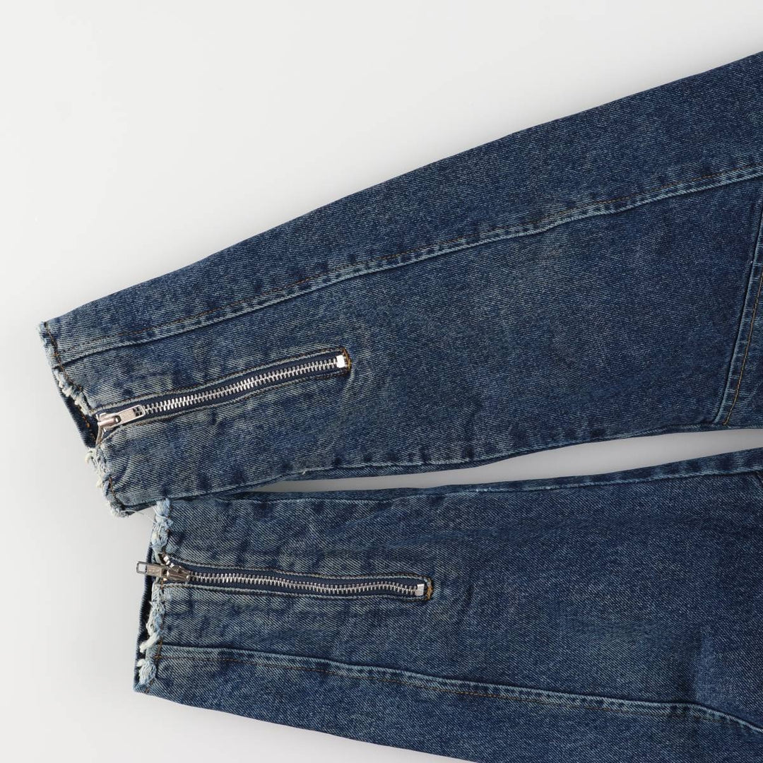 Harley-Davidson denim jacket, double rider jacket, men's size L cotton blue type Vintage Second Hand