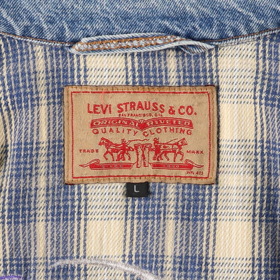 90'S Levi's 70699-0289 denim jacket, made in the USA, men's size L, vintage cotton blue type Vintage Second Hand