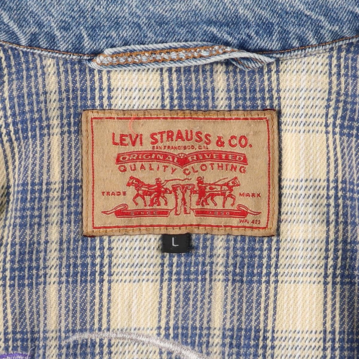 90'S Levi's 70699-0289 denim jacket, made in the USA, men's size L, vintage cotton blue type Vintage Second Hand
