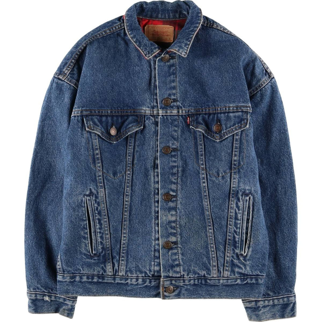 90'S Levi's 57510-0514 Denim Jacket, Made in USA, Men's Size L, Vintage cotton blue type Vintage Second Hand