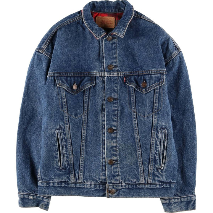 90'S Levi's 57510-0514 Denim Jacket, Made in USA, Men's Size L, Vintage cotton blue type Vintage Second Hand