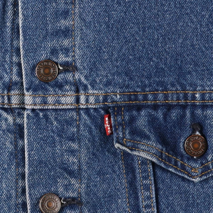 90'S Levi's 57510-0514 Denim Jacket, Made in USA, Men's Size L, Vintage cotton blue type Vintage Second Hand