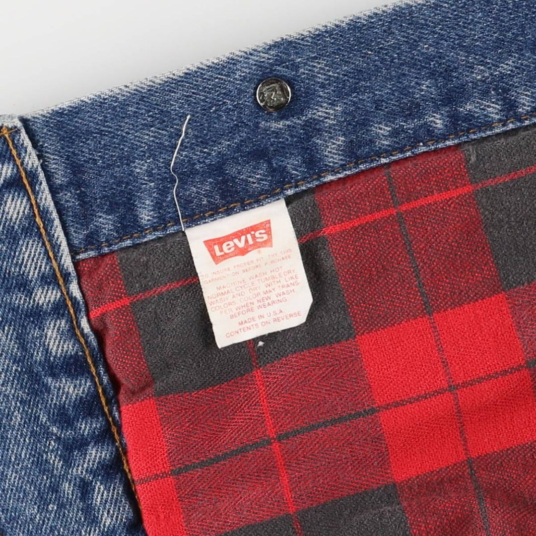 90'S Levi's 57510-0514 Denim Jacket, Made in USA, Men's Size L, Vintage cotton blue type Vintage Second Hand