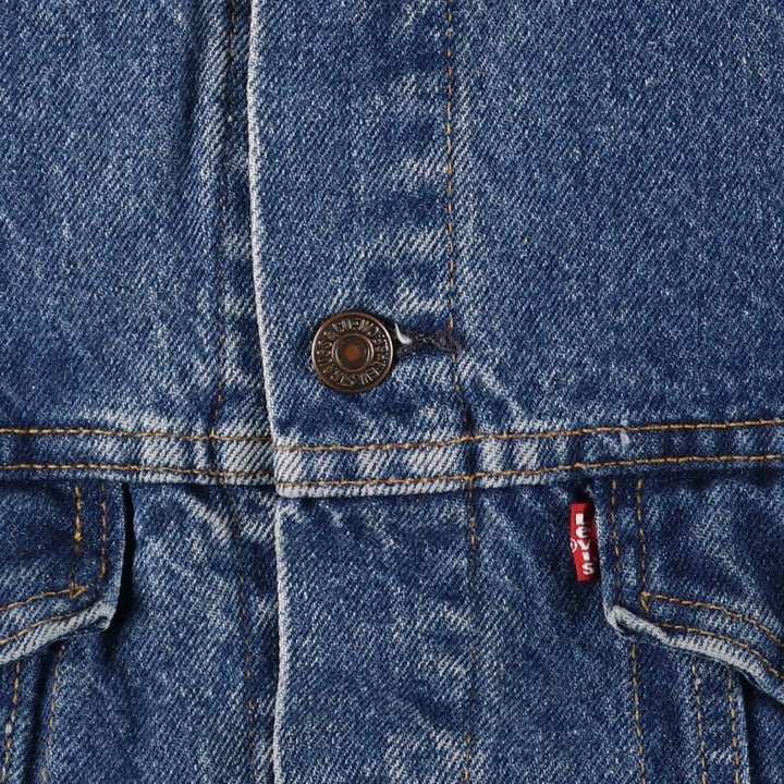 90'S Levi's 57510-0514 Denim Jacket, Made in USA, Men's Size L, Vintage cotton blue type Vintage Second Hand