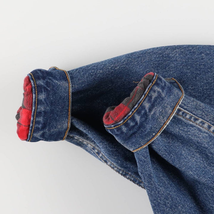90'S Levi's 57510-0514 Denim Jacket, Made in USA, Men's Size L, Vintage cotton blue type Vintage Second Hand