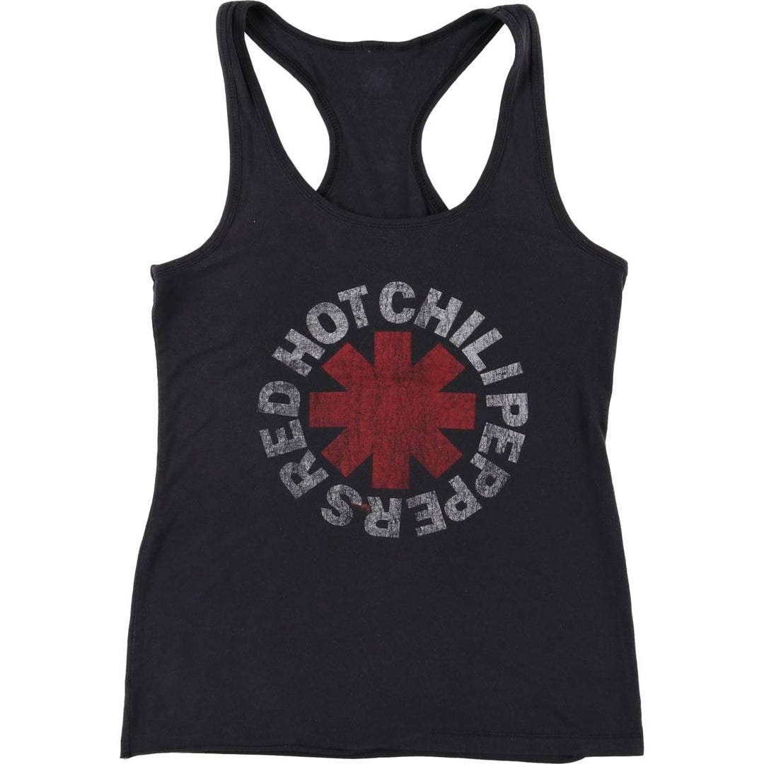 RED HOT CHILI PEPPERS Women's Tank Top (Size Small) unclear black type Vintage Second Hand