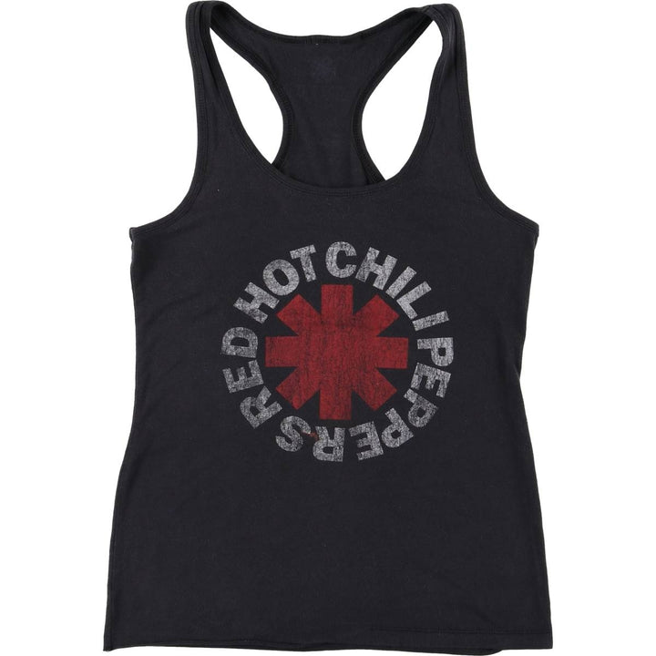 RED HOT CHILI PEPPERS Women's Tank Top (Size Small) unclear black type Vintage Second Hand