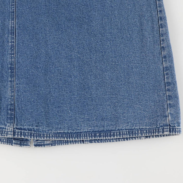 CAROLE LITTLE SPORT Open-Front Denim Long A-Line Skirt, Women's Size L cotton blue type Vintage Second Hand