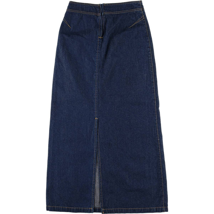 TRF JEANS Denim Long A-Line Skirt, Women's Size L cotton blue type Vintage Second Hand