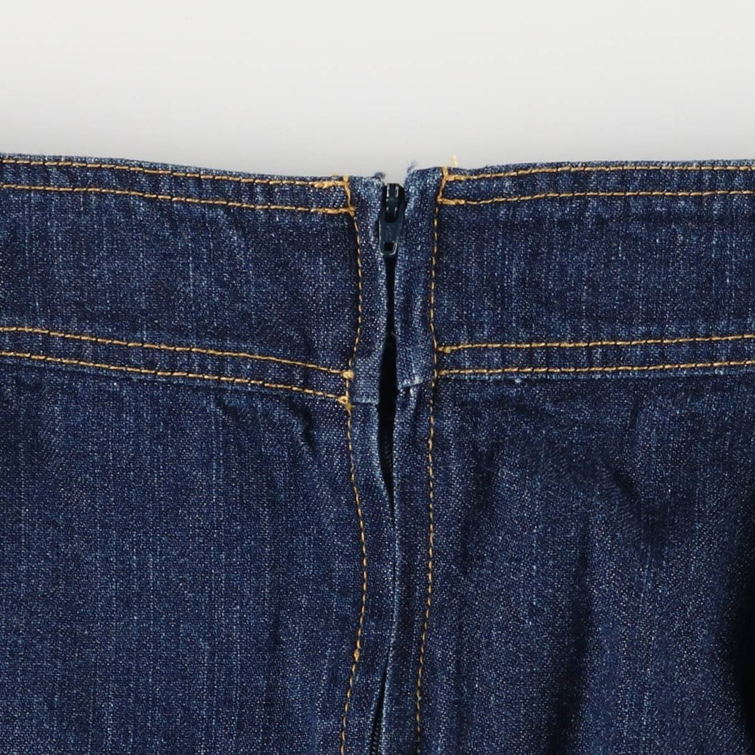 TRF JEANS Denim Long A-Line Skirt, Women's Size L cotton blue type Vintage Second Hand