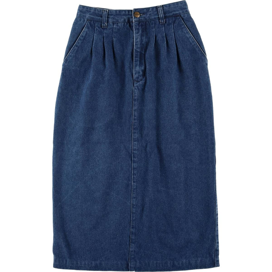 UNIONBAY denim midi-length tight skirt, women's size L cotton blue type Vintage Second Hand