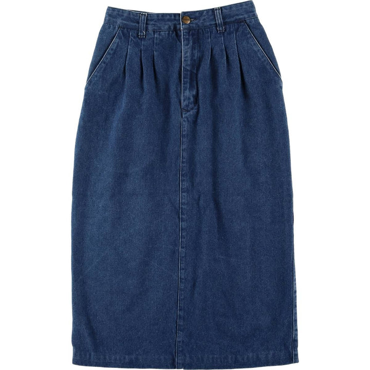 UNIONBAY denim midi-length tight skirt, women's size L cotton blue type Vintage Second Hand