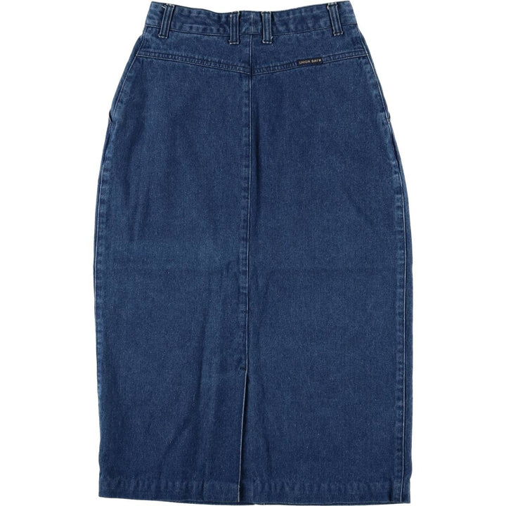 UNIONBAY denim midi-length tight skirt, women's size L cotton blue type Vintage Second Hand