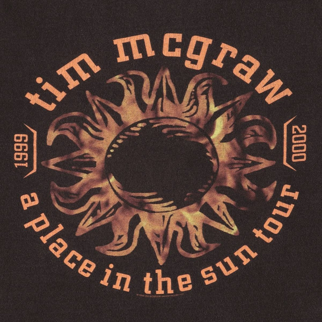 Vintage 90'S Tim McGraw cropped tank top, size L, women's unclear black type Vintage Second Hand