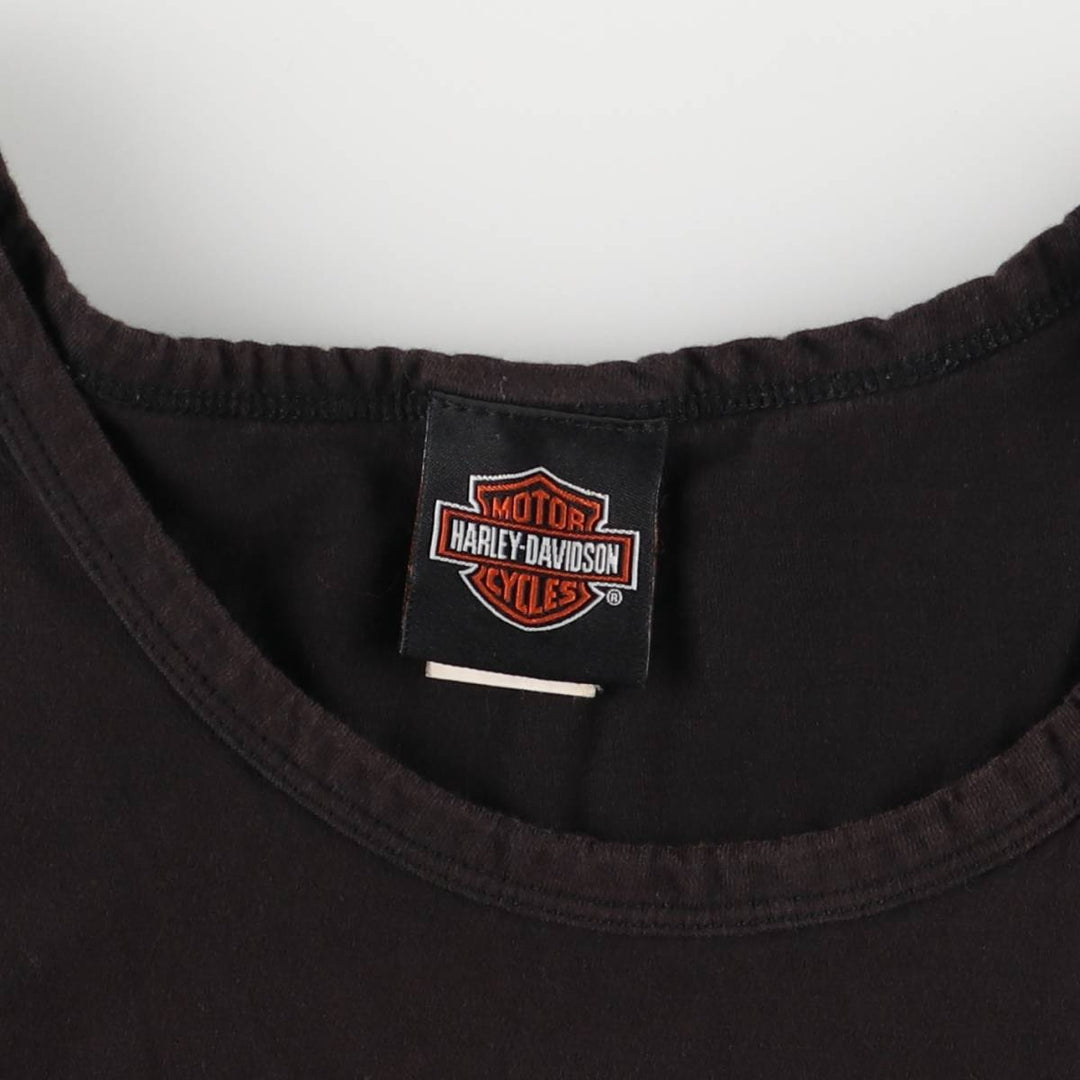 Harley-Davidson Skull Pattern Tank Top, Women's, Size Medium cotton black type Vintage Second Hand