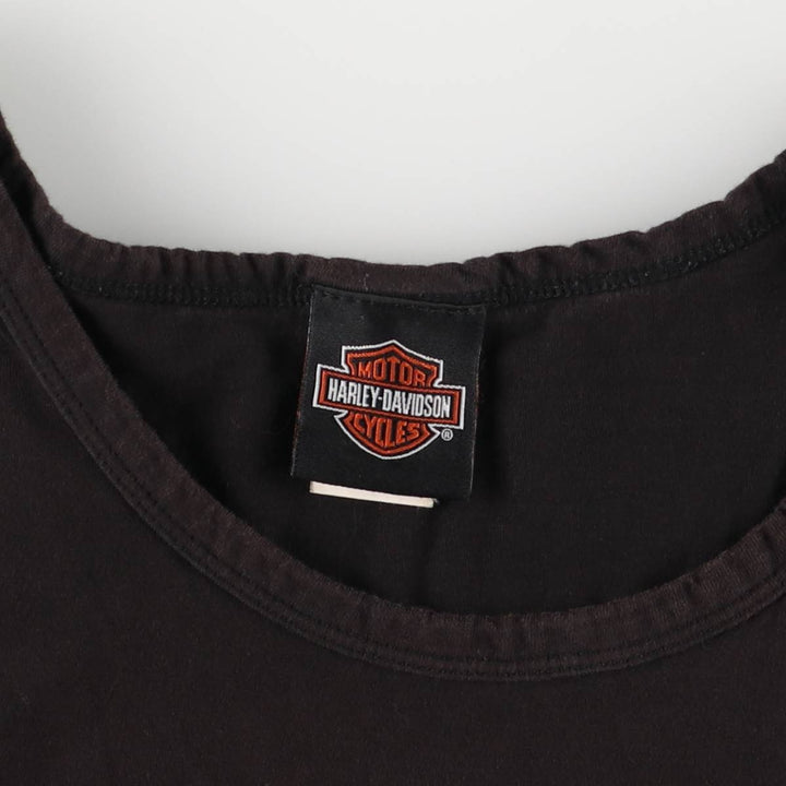 Harley-Davidson Skull Pattern Tank Top, Women's, Size Medium cotton black type Vintage Second Hand