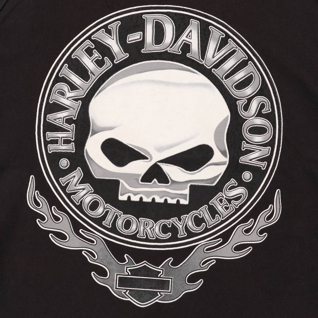 Harley-Davidson Skull Pattern Tank Top, Women's, Size Medium cotton black type Vintage Second Hand