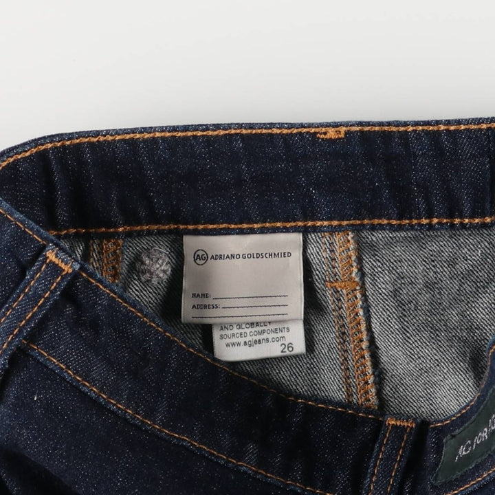 Dark navy Alexa Chung for AG denim open-front trapezoid miniskirt, made in the USA, size M. cotton blue type Vintage Second Hand